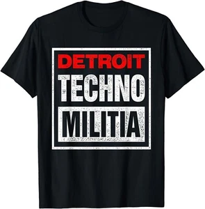 Camiseta Detroit Techno Militia Streetwear Regalo Unisex Camiseta - Imagen 1 de 3