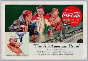 Coca-Cola 1930 Adolescentes Fuente de Soda Beber Cola Anuncio Impreso - Imagen 1 de 2