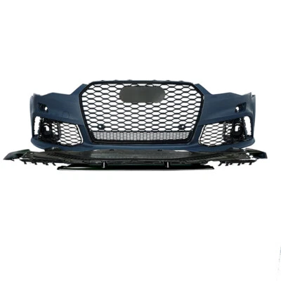 Kit de carroceria para para Audi A6 S6 C7.5 2016-2018 estilo RS6 parachoque dianteiro com lâmpada de neblina de grade - Imagem 1 de 4