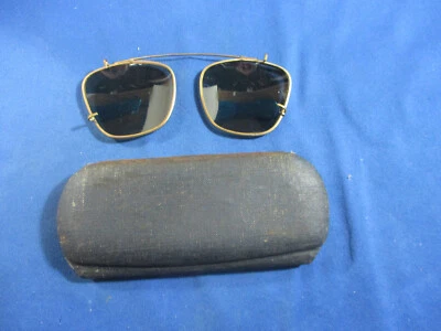 Gafas de sol Polaroid grandes vintage con clip en tono dorado Foto 1 de 4