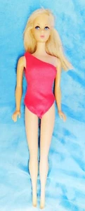 Vintage Barbie Twist & Turn Doll Model #1160 Blonde Hair Rooted Lashes Red Suit - Picture 1 of 6