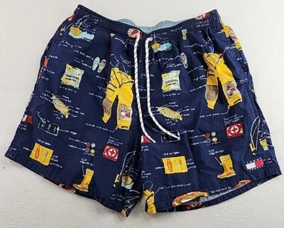 Tommy Hilfiger RN77806 Mens Size Medium Graphic Print Board Swim Shorts Trunks - Image 1 of 4