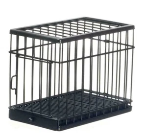 Maison de poupées grande cage à chien en métal noir MINIATURE échelle 1:12 accessoire animal - Photo 1/8