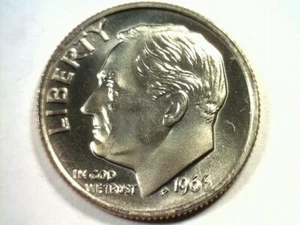 1966 ROOSEVELT DIME SPECIAL MINT SET SMS SUPERB UNCIRCULATED+ SUPERB UNC.+ NICE - Picture 1 of 2