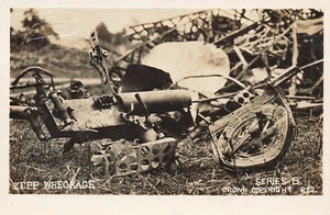 Zeppelin Wreckage Series A Photographic School of Farnborough #6 Postcard - Picture 1 of 2