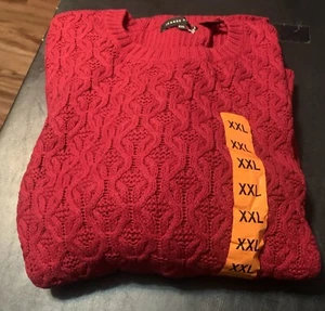 Jeanne Pierre Women's Crew Neck Pullover Knit Sweater Size XXL Dark Red - Picture 1 of 3
