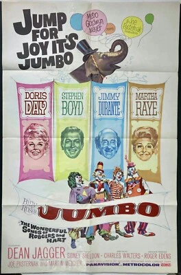 Jumbo Original US One Sheet Movie Poster Doris Day Jimmy Durante 1962 - Bild 1 von 4