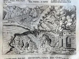 Italia,”Lago Agnano”Pietro Bertelli - - 1701-1720.incisione Originale - Picture 1 of 6