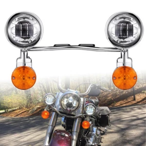 Motorcycle LED Passing Turn Signals Light Bar For Harley Touring Road King - Picture 1 of 10