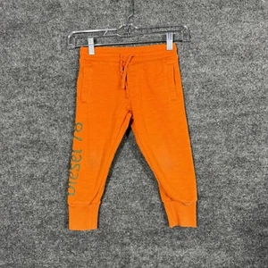 Diesel Sweatpants Boys 4 Orange Stretch Waist Joggers Casual Fleece Meas 21x14 - Picture 1 of 11