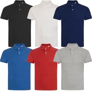 Mens Plain Polo Shirt Short Sleeve Pique Top Regular Fit Golf T-Shirt S-XXL New - Picture 1 of 16