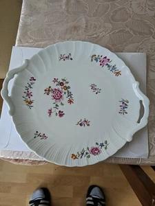 Vintage BERNARDAUD LIMOGES Bone China LOWERSTOFT Pattern Handled Serving Plate - Picture 1 of 3