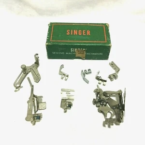 VINTAGE SINGER SIMANCO SEWING ATTACHMENTS WITH BOX - LOT OF 8 - Picture 1 of 10