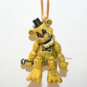PERSONALIZADO Dorado Freddy Fazbear Micrófono Cinco Noches Freddys Adorno de Navidad - Imagen 1 de 3