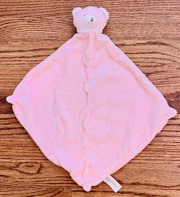 Angel Dear Baby Manta de Seguridad Oso de Peluche Rosa Esquinas Anudadas Lovey 16” Foto 1 de 3