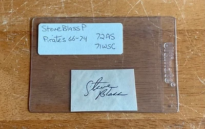 Steve Blass Pittsburgh Pirates WSC Signed Autograph Album Page Cut Sig - Image 1 of 2