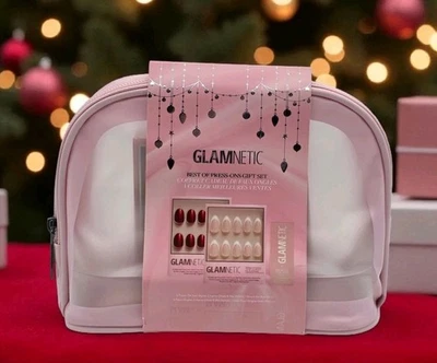 Glamnetic Juego de Regalo Uñas Prensadas Cortas Redondas/Cortas Almendra y Pegamento con Bolsa Foto 1 de 4