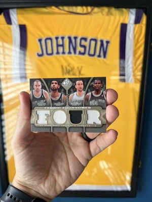 2009-10 SP Fabric Foursomes Tim Duncan Parker Ginobli Finley /50 GU Patch Spurs - Image 1 of 4