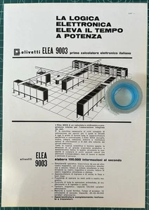 Rara Pubblicità OLIVETTI ELEA 9003 Primo Calcolatore Italiano del 1960 - Photo 1/1