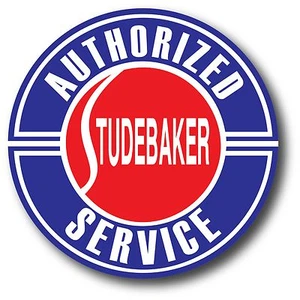 STUDEBAKER AUTHORIZED SERVICE SIGN SIZE OUTDOOR 14 INCH DECAL STICKER  - Picture 1 of 1