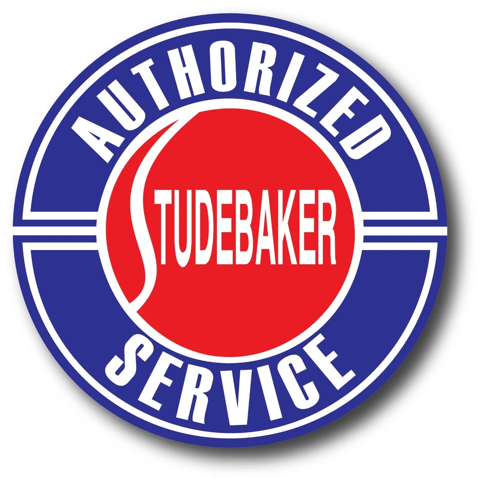 STUDEBAKER AUTHORIZED SERVICE SIGN SIZE OUTDOOR 14 INCH DECAL STICKER  - Image 1 of 1