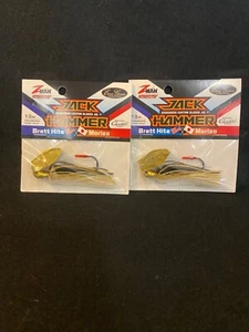 2 Lot Z Man Evergreen J Hammer GOLDEN SHINER 1/2 oz bladed bass jigs - Picture 1 of 3