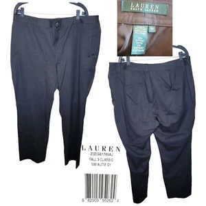 Lauren Ralph Lauren Womens Pants Size 18W Dark Gray Zip Pockets NWT - Picture 1 of 7