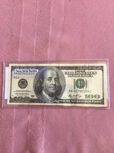 $100 Dollar Bill 2006 A, NICE SHAPE! Fancy Serial Number, 8 Number Straight. - Picture 1 of 2