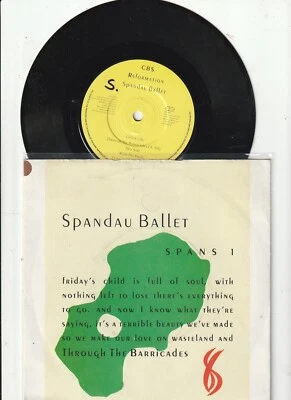 Spandau Ballet Through The Barricades -  7"  -  1986 . - Bild 1 von 2