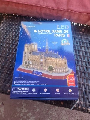 RARE CubicFun 3D Puzzle LED Light Notre Dame de Paris 149 pcs. - Image 1 of 4