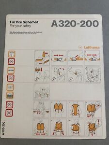 Lufthansa Airbus A320-200 Safety Card