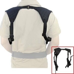 Tactical Shoulder Holster Pistol Cross Draw Hold Vest for Gun Carry Double Pouch - Picture 1 of 12