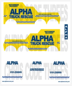 1/50 Code 3 Alpha Recovery decals suit Conrad Recovery Wrecker trucks - Picture 1 of 1