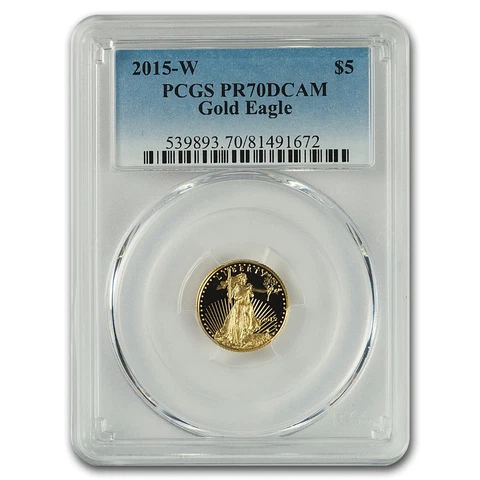 2015-W 1/10 oz Proof Gold American Eagle PR-70 PCGS Cover