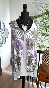 KLASS Ladies floaty tunic shirt short dress PLUS size 18 20 XL Lagenlook BOHO - Picture 1 of 10