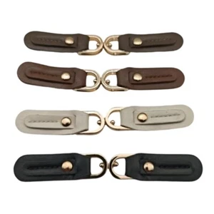Leather Toggles With Metal Button Sewing Accessories For Outerwear Knitwear - Picture 1 of 12
