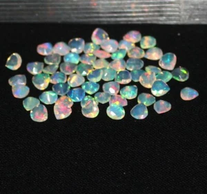 Piedras preciosas de ópalo 4 mm corte corazón piedra de ópalo etíope natural ópalo corazón facetado - Imagen 1 de 6