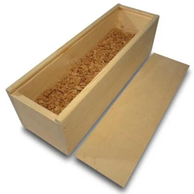 Holz Weinkiste mit Korkgranulat | Weinbox | sicher & ideal als Geschenk - Bild 1 von 4