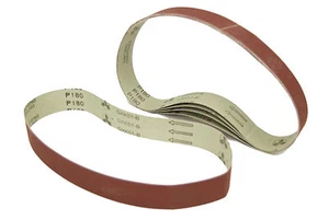 #180 Grit 1-1/2" x 30" Aluminum Oxide Sanding Belts 40A BLUEROCK & Metabo Pipe - Picture 1 of 2
