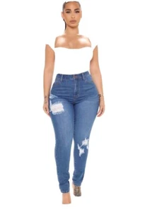 Fashion Nova Distressed Skinny Jeans - Picture 1 of 4