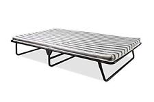 Value Folding Bed with Rebound e-Fibre Mattress, Fabric, Black, Easy
