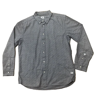 Camisa con botones QUIKSILVER para hombre XL gris abstracto talismán occidental skate playa Oxford Foto 1 de 4