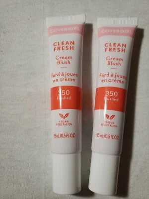 Covergirl Limpio Fresco Crema Rubor VEGANO #350 ENJUAGADO Lote de 2 artículos Envío Gratis Foto 1 de 4