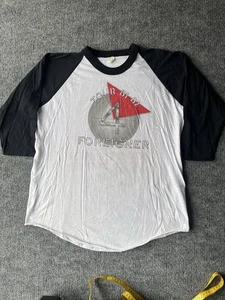 Vintage 80’s Foreigner 1981 4 Tour USA T’s Raglan Double Sided XLarge T-Shirt - Picture 1 of 15