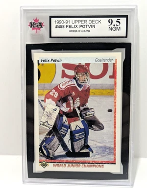1990-91 Upper Deck - Felix Potvin - Goaltender - Rookie Card - #458 - - Image 1 of 2