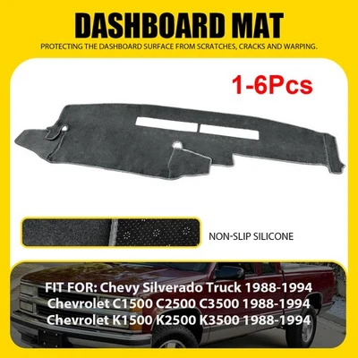 Alfombrilla de tablero para Chevy C1500 C2500 1988-1994 cubierta tablero interior coche almohadilla 1-6 piezas Foto 1 de 4
