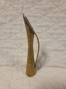 Jarrón de colección floral grabado delgado de latón Ewer Vessel Bud 5,5" hecho en India - Imagen 1 de 8