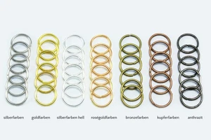 Anillos de unión Ø 12 mm 0,7/1/1,2/1,5/2 mm ojales anillos de flexión anillos de conexión, S3/12 - Imagen 1 de 1