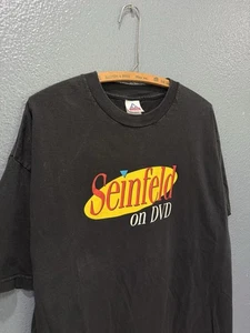 Vintage Y2K Seinfeld On DVD Yada Yada Yada Black Tee Shirt Sz XL - Picture 1 of 4