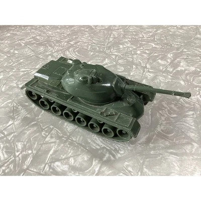 VTG 1960s Tim Mee Green Plastic M48 Patton Tank Army Military Vehicle Toy  - Image 1 of 4